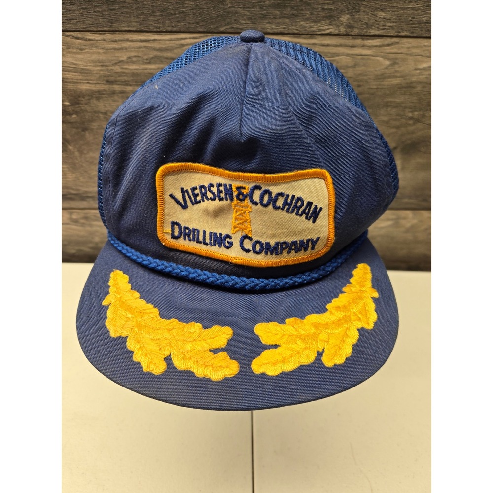 Vintage Imperial Caps Viersen & Cochran Drilling Co Trucker Hat Scrambled Eggs